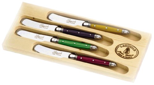 Laguiole Jean Dubost 97/13455 Frühstücksmesser, 4 Stück, ABS, farblich sortiert