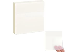 Ciusdkler 100pcs Transparent Sticky Notes, Clear Self Adhesive Removable Stick Note Pads, Perfect for Studying and Writing in Text Books, Apply to Office, Home & School (75 * 75mm)