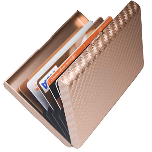 Enyoir Slim RFID - Funda Protectora para Tarjetas de crédito con 6 Ranuras de PVC (Fibra de Carbono)