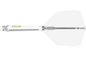 CUESOUL Rost 77 Flèche et vol de fléchettes intégrés, Forme de Grande Aile, Lot de 3 (série de Couleurs Transparentes)