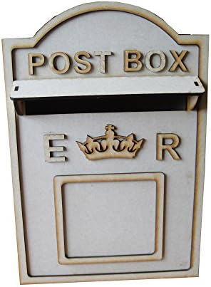 Flatpack small unpainted MDF Wedding card post box
