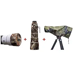 Tuskr Lensshield Wildlife Gear Combo for Sony FE 200-600mm f/5.6-6.3 G OSS (Dry Forest Camouflage)