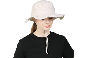 SJTJSPX Chapeau de Soleil Femme Homme Chapeau Anti UV UPF 50+ Été Chapeau de Seau Pliable Chapeau de Pêcheur à Large Bord Casquette Visière Capeline Plage Chapeau Jungle Jardin Safari Voyage