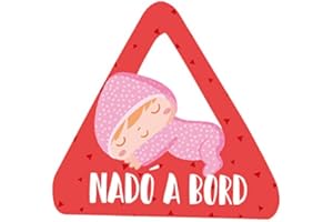 STARSTICK Nadó a bord - Rosa – Adhesivo para coche - Catalán