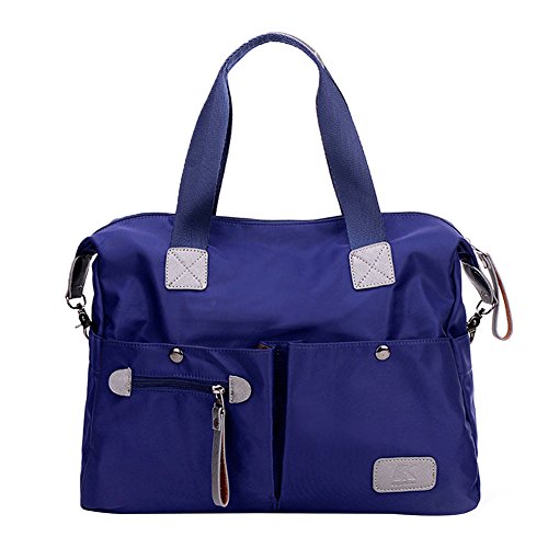 PB-SOAR Women's Ladies Nylon Waterproof Casual Daily Handbag Shoulder Bag Crossbody Bag (Blue)