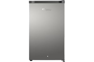Super General 110L Gross Single Door Fridge Inox SGR135AN | 92L Net | Compact Mini Fridge | Semi-Automatic Defrost | Reversible Door | 2 Adjustable Glass Shelves | LED Light | Lock-Key