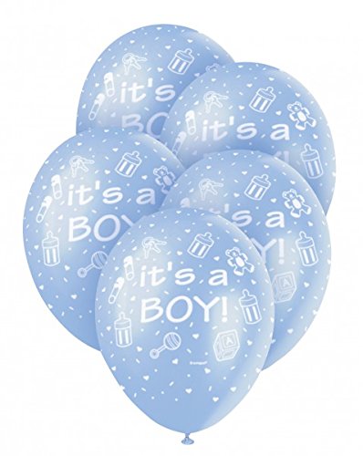 XXL+ 69 Teile Baby Füßchen Pastell Blau Babyshower Set für 16 Personen - 4