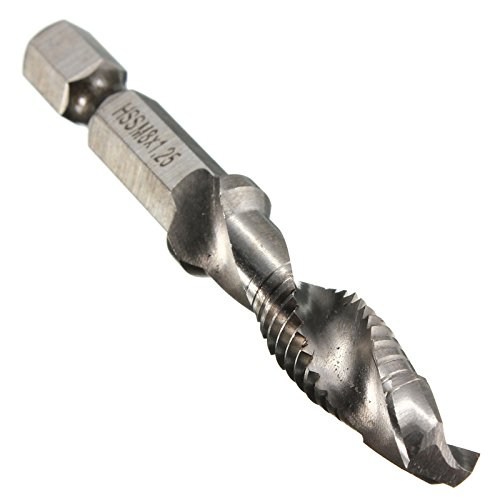 Drillpro Profi 6-teilig Kombi Gewindebohrer Bit Satz 1/4“ HSS M3-M10 Schraube Sechskantschaft Senker Werkzeuge Bohrer-Bit Set - 2