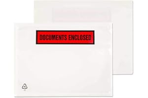 Blake Purely Packaging C6 126 x 168 mm Printed Documents Enclosed Wallet Envelopes Peel & Seal (PDE22) Clear - Pack of 1000