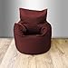 Childrens 100% Cotton Twill Pre-Filled Bean Chair, Wine