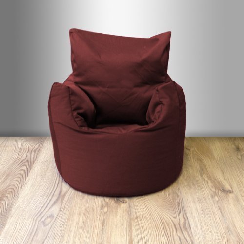 Childrens 100% Cotton Twill Pre-Filled Bean Chair, Wine