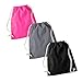 Produktbild 3 x Damen Frauen Turnbeutel Festival pink Tasche Sport Rucksack Set