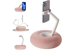 MCILUYAIIO Fuzzy Bowl with Kindle Holder,Tablet Pillow Stand, Adjustable Phone Holder for Bed,Cute Plush Kindle Holder Pillow for Phone with Detachable Bowl,360°Adjustable Lap Pillow Stand Holder (Ross)