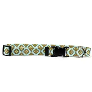 Yellow Dog Design Cleo Blue Dog Collar Fits Neck 14 to 20