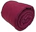 Produktbild A-Express Burgunder 254cm x 265cm Warme Weich groß Fleecedecke Sofadecke Wohndecke Tagesdecke Kuscheldecke Bed Decke