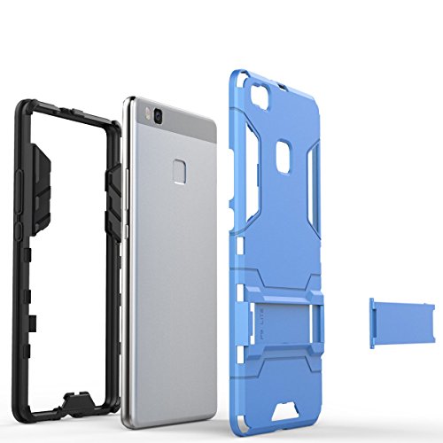 Huawei P9 Lite Funda  Pasonomi    Ultra Delgada   Outdoor  Armor Case con Soporte Carcasa para Huawei P9 Lite  Azul 