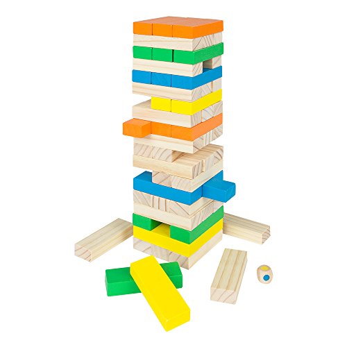 ColorBaby - Torre de bloques madera - 58 piezas colores (43620)