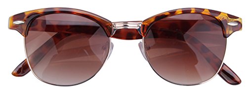 V-SOL Sunglasses Gafas De Sol Para Mujer Hombre - Plástico (Marrón)