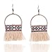 Produktbild ESCYQ Damen Ohrringe Ohrstecker Ohrhänger Tropfen Ohrlinie Beige Antique Legierung Böhmischen Stil Handgemacht Craft Fabric Quaste Bürste Baumeln Ohrringe Für Damen Mädchen Schmuck Schmuck