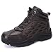 Produktbild HYLFF Winter Stiefel, Männer Outdoor-Wanderschuhe High Top warme KnöchelStiefel voll Pelzgefüttert Anti-Rutsch-Leder Wasserdichte Sicherheitsstiefel,Brown,40EU