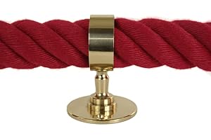 SEILTRÄGER MESSING GLÄNZEND 40MM Porte-câble mural en laiton brillant pour corde de 40 mm, corde d'escalier