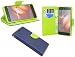 Produktbild HUAWEI P10 // Buchtasche Hülle Case Tasche Wallet BookStyle mit STANDFUNKTION in Blau-Grün ( 2-Farbig ) @ Energmix