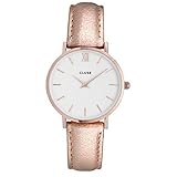 Cluse Unisex Erwachsene Digital Quarz Uhr mit Leder Armband CL30038