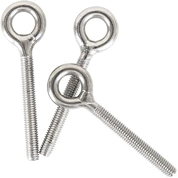 PATIKIL 6mm Trou Fil Corde Agrafes, 6pcs 304 Inox Acier