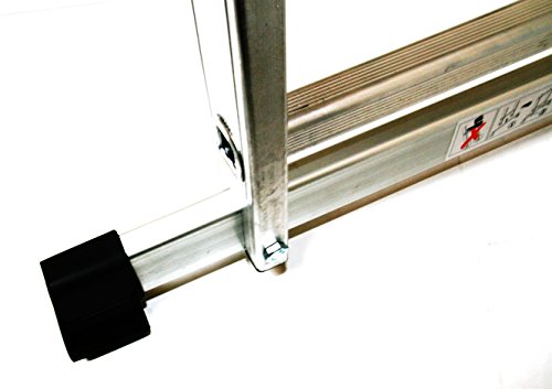 Alu-Schiebeleiter 3×8 Stufen, Arbeitshöhe: 5,8m, 220x41x17, Aluminium, Marke: Szagato (Stehleiter, Anlegeleiter, Aluleiter, Kombileiter, Leiter) - 4