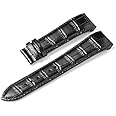 RAYYN TOTTES02 COMPATIBLE FOR TISSOT COUTURIER 1853 & OTHER MODELS WATCHES 23 mm Genuine Leather Watch Strap (BLACK)