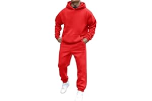 shownicer Survêtement Homme Ensemble Jogging Sweats À Capuche Et Sport Pantalons Automne Hiver Couleur Unie Gym Jogging Sportswear Tenue De Couple