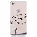 Produktbild MUTOUREN für iPhone 7 (4.7 Zoll) Transparent TPU Silikon Schutz Handy Hülle Case Cover [Kratzfeste, Scratch-Resistant] Hülle Schutzhülle Crystal Kirstall Durchsichtig Fall-Abdeckung Etui TPU Bumper Schale - Mädchen Vögel und Faith