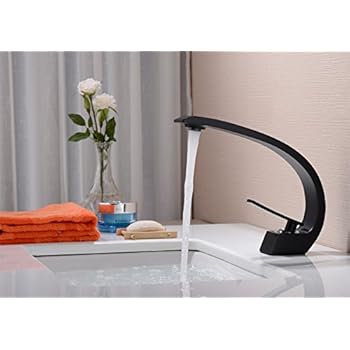 Wasserhahn Waschtischarmatur Badarmatur Waschtischarmatur Badezimmerarmatur Messing Schwarz Amazon De Baumarkt