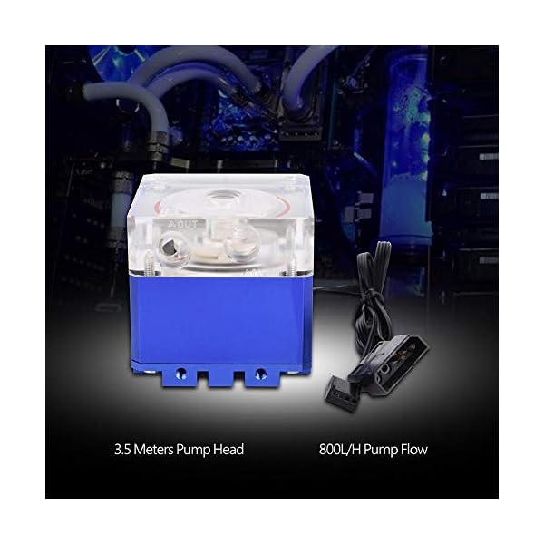 Richer-R 3000RPM Radiador de Enfriamiento para Ordenador,800L/H Refrigerador Bomba de de Agua 3.5m,Disipador de Calor… - Image 5
