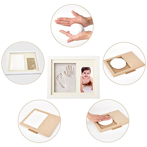 Handabdruck Baby Fußabdruck Bilderrahmen Baby Abdruck Geschenk für Neugeborene Andenken des Rahmen - 3