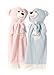 Personalised Baby Gift Large Puppet Comforter Blankie Bear Blue 50cm