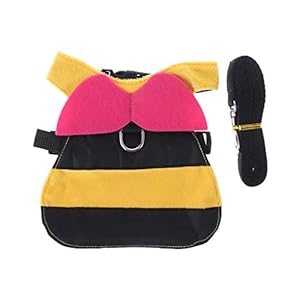 Arnés con forma de abeja, arnés para mascota pequeña, arnés para gato, correa Small