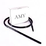 Schlauchset AMY Alu Mundstück 40cm Shisha Silikonschlauch Set (Chrom Transparent) -