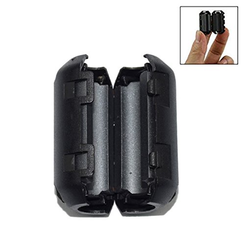 AsiaLONG 10 Stück 7 mm Durchmesser Schwarz RFI Ferritkernfilter zum EMI Clip On Rauschunterdruecker-Kabel Ferritkern Filter (zur Geräuschunterdrückung, zum Aufstecken, aufsteckbar) - 5