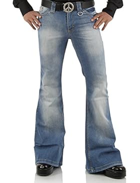 Jeans mit Schlag verwaschen Star Blue 72