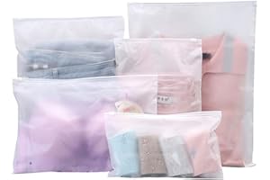 JSTZDQ 25 Pcs Resealable Ziplock Bags, Plastic Hospital Bags Maternity Essentials, Frosted Ziplock Seal Bag Travel Accessories Space Saver Storage Luggage Organiser Pouch for Home School Trip Hospital