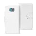 Produktbild Samsung Galaxy Alpha Bookstyle Hülle, Conie Mobile PU Leder Schutzhülle Handytasche Bookcase Tasche Premium Klapphülle in Weiss