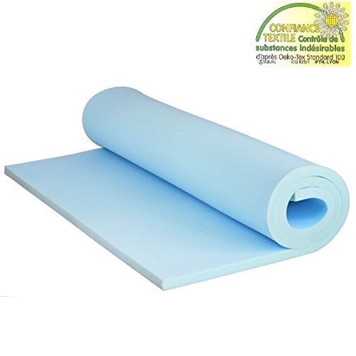Fortis Mousse de Polyuréthane RG 35/43 200/120/10cm Matelas tapissier ameublement