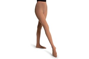 Capezio Ultra Soft Self Knit Waistband Transition Tight Footed or Footless Convertible Ballet Tights Women's Soft Stretchy Dance Tights for Jazz Dancing Contemporary 1916