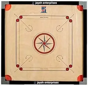 Jaysh Carrom Board Professional and All Age People Carrom 32 x 32 Inch and Free with Set of Coin Striker and Powder