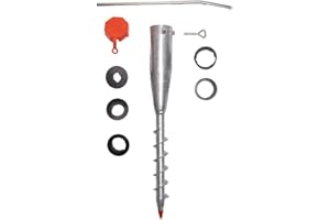 Garden Mile Metal Clothes Washing Line Ground Spike Screw In Base for Rotary Airer Parasol Stand Bird Feeder