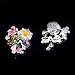 10pcs 3D Nail Art Tip Decoration Daisy Flower Rhinestone Glitters (White)
