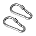 Produktbild 2 Stück Edelstahl TYP 304 Karabiner Haken Karabinerhaken Feuerwehrkarabiner geeignet für Schaukeln Hängesessel Hängesitz Hängeschaukel Hängestuhl Hängematte Belastbar bis 230 KG 8x80 M8