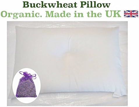 Organic Buckwheat Pillow with Lavender Bag