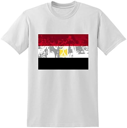 Write Here Collection Clothing | Russia World Cup 2018 Graphic Tshirt Egypt Flag Football Team Soccer Country | Black S